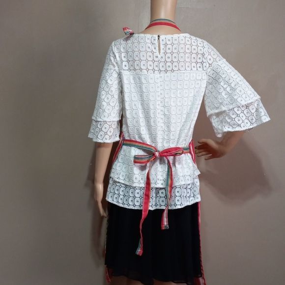 Now Designs SF,La BUONA CUCINA d' Italia multicolor striped APRON with pocket,OS - Picture 7 of 8